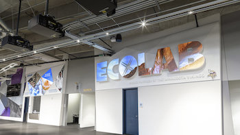 Digital signage screens at Ecolab