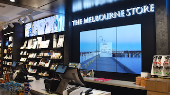 Digital Signage Content powerd by DC Media at Melbournbe International Airport